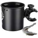 ‎KEMIMOTO Motorcycle Cup Holder, Upgraded ATV Drink Holder with 0.6"-1.5" Metal Clamp, 32OZ Bike Water Bottle Holder for UTV, Scooter, Boat, Stroller, Wheelchair, Golf, Tractor