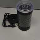 Milk Frother, Upgraded 4-in-1 Milk Frother and Steamer, Hot and Cold Foam Maker and Milk Warmer with Temperature Control & Auto Shut-Off, Frother for Coffee, Latte, Cappuccino, Matcha(Black)