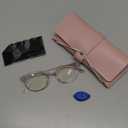 miyya Blue Light Blocking Glasses Women, Fashion Round Transparent Anti Blue Light Glasses with Anti Eyestrain & UV Glare