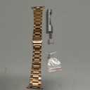 iiteeology Compatible with Apple Watch Band 42mm Series 11 Series 10, Upgraded Stainless Steel Band with iWatch Screen Protector Case for Men Women Rose Gold/Rose Gold