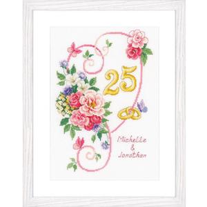 Vervaco Wedding Anniversary Counted Cross Stitch Kit 23x32cm