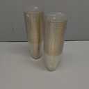 Goodluck 14 oz 50 PCS Gold Glitter Plastic Cups, Disposable Glitter Cups, Elegant Plastic Cocktail Glasses, Fancy Party Cups for Wedding, Birthday, Holiday