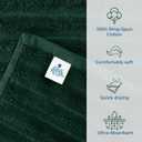 DAN RIVER Pack of 2 Bath Sheet 35x70 Inches, Ribbed Oversized Bath Towels Extra Large, Organic Cotton Towels for Bathroom - Hunter Green
