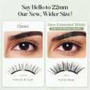 WOSADO Soft Magnetic Eyelashes Kit with Applicator, [Daisy] 22mm Reusable Glue-free Wispy Magnetic Lashes, Cruelty-free False Lashes, Waterproof, Lightweight, Suit for Heavy Makeup