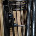 Amazon Basics 4-Shelf Steel Wire Storage Shelves for Garage, Adjustable Metal Shelving Unit, 200 lbs Per Shelf, 23.2" W x 48" H x 13.4" D, Black | Sturdy, Adjustable, Easy Assembly, Storage