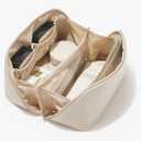 EACHY Travel Makeup Bag,Large Capacity Cosmetic Bags for Women,Waterproof Portable Pouch Open Flat Toiletry Bag Pattern Makeup Bag