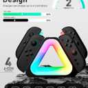 i-Blason Charging Dock for Nintendo Switch 2 Joycon Controller, [7 Adjustable RGB Lighting] [Magnetic Design] 4 in 1 Fast Charger Station for Switch 2 Joycon with LED Indication & Type-C Charger Cable