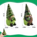 St Patricks Day Leprechaun Figurines Decorations Table top Centerpiece Tiered Tray Mantle Home Irish Green Shamrock Gnomes Decor Resin Leprechaun Figure Statue Gifts