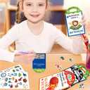 2 x iRugosa hapfyer 24 Pack Reusable Sticker Book Valentines Day Gifts for Kids, Mini Valentines Stickers Goodie Bag Stuffers, Activities Sticker Books Travel Toys Toddler Classroom Gifts