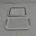 Ahyuan Collapsible Dish Drying Rack Portable Dinnerware Drainer Organizer for Kitchen RV Campers Travel Trailers Space Saving Kitchen Storage Rack Tray (with Drainboard)