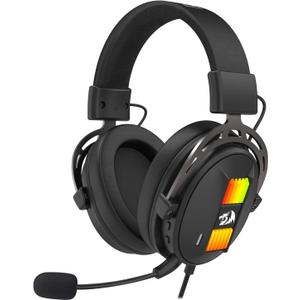 Redragon H375 Wired Gaming Headset, 53mm Drivers 7.1 Surround Sound, Detachable Noise Cancelling Mic, USB Computer Headset with RGB, Lightweight Design for PC/Laptop/PS4