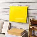 Wonderjune 2 Pcs 12 Inch Acrylic Wall File Holder Tablet or Patient Chart Holder with Open Sides Medical Files Hanging Organizer for Wall Anchor Hardware for School Office Home(Arched Style)
