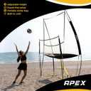 Apex Sports Volleyball Training Net Equipment System - Sturdy, Adjustable, and Portable | Improve Accuracy, Technique, and Skills | Ideal for Indoor/Outdoor Use | Easy Assembly & Storage |