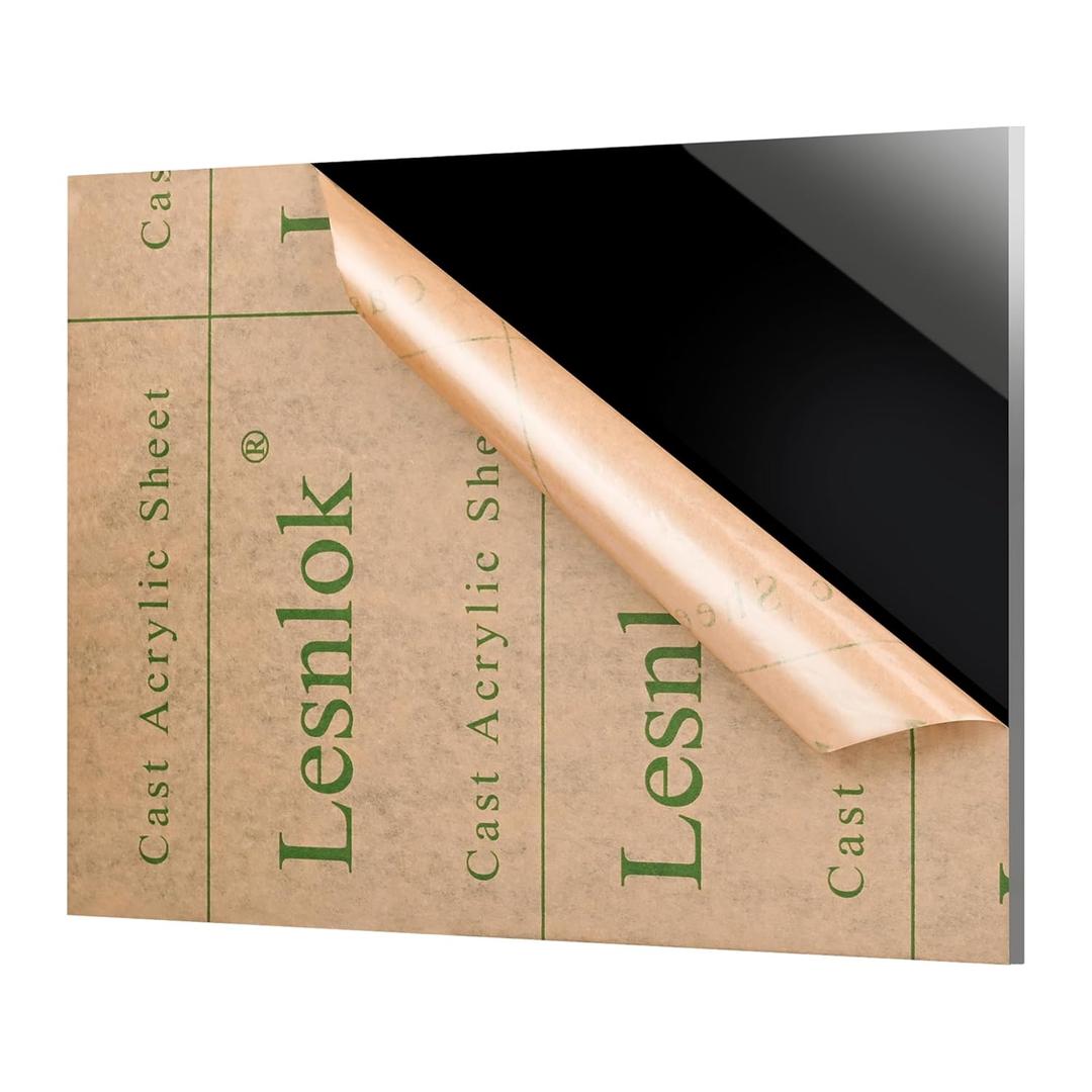 1 Pieces 24 x 36 Black Acrylic Sheet 1/4 inch Thick 6mm Black Plexiglass Sheet, DIY Materials for Home Decor, Handcraft, Painting, Photography, Switch Panel, Display Stand (1, 24 x 36 x 1/4) 1 Pieces 24 x 36 Black Acrylic Sheet 1/4 inch Thick 6mm Black Plexiglass Sheet, DIY Materials for Home Decor, Handcraft, Painting, Photography, Switch Panel, Display Stand (1, 24 x 36 x 1/4)