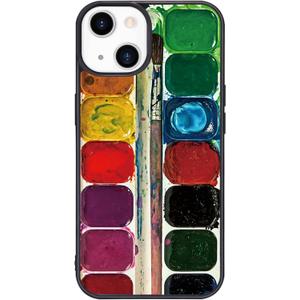 Watercolor Paintbox Paint Palette Phone Case for iPhone 16 PRO Watercolor Palette Case Cover TPU Bumper Hard Back Shockproof Phone Case Girly Protective Phone Cover with Design