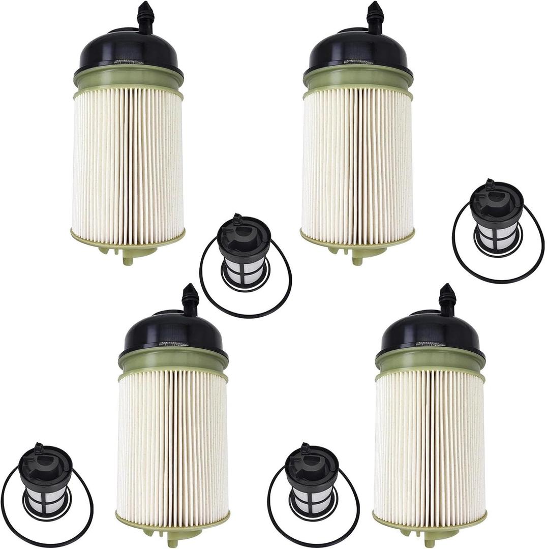 4Pcs A4720921705 Fuel Filter Kit Compatible with 2020 and Newer DD13 DD15 DD16 Detroit Diesel Engine, Replace FK11011 KX46910 A4720921405 A4720921405001 WF10678 P582831 KX46910