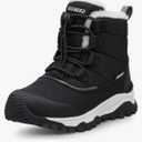 UOVO Boys Snow Boots Boys Winter Boots for Kids Waterproof Winter Snow Boots for Boys Warm Fur Lined Slip Resistant Outdoor (Toddler/Little Boys), Size 35