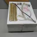 Oneach 62.5'' Gold Arc Floor Lamp for Living Room, Rattan Boho Floor Lamp with Remote and Dimmable Bulb, 3 Color Temperatures, Farmhouse Rustic Modern Standing Lamp for Bedroom Office Corner