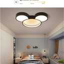 Modern LED Ceiling Light Acrylic Cartoon Mickey Mouse Flush Mount Light Stepless Dimming Fixtures for Kids, Girls, Children's, Boys Rooms and Bedroom
