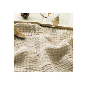EMME Cotton Throw Blanket Large 50"x70" Gifts for Women 100% Muslin for Couch Breathable Gauze All Season Light Tan Soft and Lightweight Pre-Washed