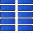 PATIKIL Rectangle Rear Reflectors, 10 Pcs Safety Reflective Warning Reflector Plastic Universal Motorcycle Reflector with M5 Screw Mount for Car Motorcycle Trailer Bike Bicycles, Blue