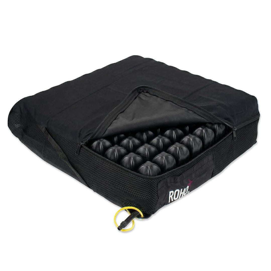 ROHO High Profile Wheelchair Cushion 18-19" x 23-24", Adjustable Air Cell Seat Pad for Long Sitting Comfort, Lightweight Support Cushion with Washable Cover