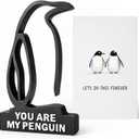 Valentines Day Gifts for Husband Wife Him Her Anniversary Romantic Gifts for Boyfriend Girlfriend Birthday Wedding Gift for Fiance Couple Women Men Let's Do This Forever 3D Penguin Decor