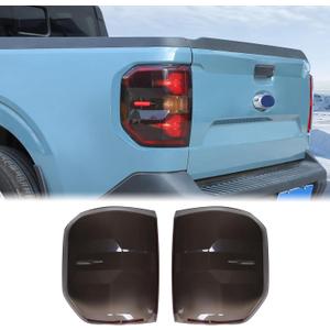 Car Tail Light Lamp Cover Compatible with Ford Maverick 2022-2024 2025 Rear Taillight Lamp Cover Shell Shade Smoked Black Frame Bezels Trim Cover Rear Headlight Protection Cover Exterior Accessories