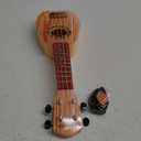 YOLOPLUS+ 17 Inch Kids Ukulele Guitar Toy 4 Strings Mini Children Musical Instruments Educational Learning Toy for Toddler Beginner Keep Tone Anti-Impact Can Play with Picks/Strap/Primary Tutorial (Sprucewood)