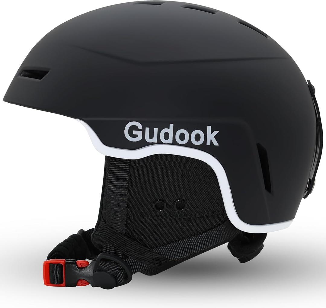 Ski Helmet for Men Women - Adult Snowboard Helmet with Ventilation System, for Snowboarding Skiing Winter Sports, Safety-Certified Snow Sport Helmets (Large, Matte Black)