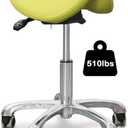 Saddle Stool Tilting Ergonomic Swivel Stool Chair with Hydraulic Lifting Height Adjustable Rolling Stool for Office Desk Clinic Dentist Spa (Olive Green)