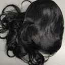 Linfairy Long Wavy Black Wig Big Bouffant Beehive Wigs for Women fits 50s 80s Costume, Black