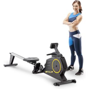 Circuit Fitness Deluxe Foldable Magnetic Rowing Machine with 8 Resistance Settings and LCD Monitor