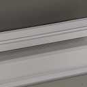 Joydeco Cordless Zebra Blinds for Windows, Dual Layer Light Control Window Blinds with Light-Proof Aluminum Cover, Free-Stop Roller Shades for Home & Office (White, 34.5" W x 75" H)