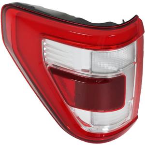 LABLT Tail Light Assembly Repalcement for 2021 2022 2023 F150 Driver Left Side Rear w/Blind Spot White Frame Taillights ML34-13B505-CA