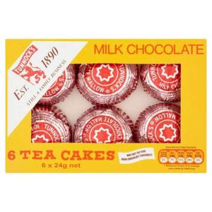 Tunnock's Tea Cakes Milk Chocolate 6 x 24g (5.04 Ounce (Pack of 1)), Best By: Aug 31 2025