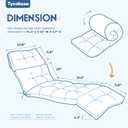 Tycdiose Chaise Lounge Cushions Outdoor Set of 2, 74.4 x 22 x 4.7 Inch Thickened Lounge Chair Cushions Waterproof for Outdoor Furniture with Ties, Non-Slip Patio Pool Chaise Lounge Cushion, Royal Blue