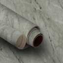 Very Berry Sticker Marble Contact Paper (Gray Matte, 24" x 78", 1 Pack) Premium Peel and Stick Wallpaper for Countertop, Bathroom Vanities & Cabinets, Renter Friendly, Waterproof Vinyl