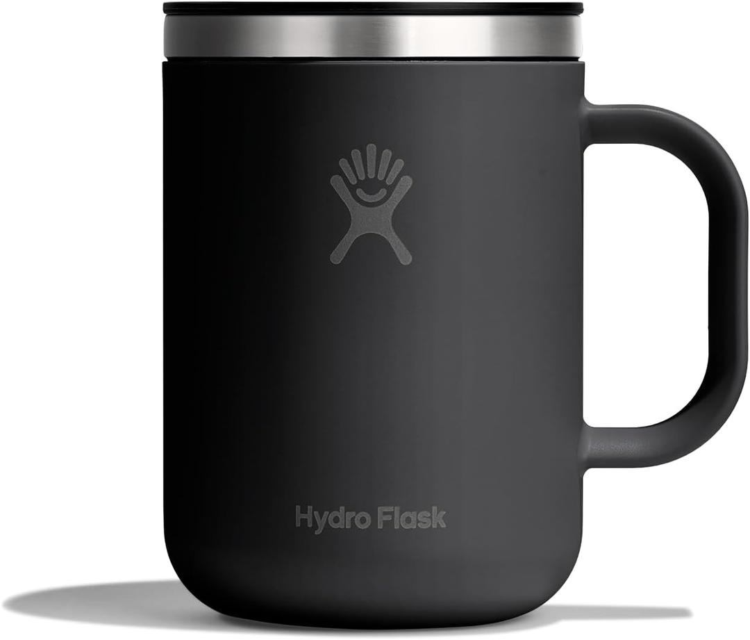 Hydro Flask Coffee Mug Insulated Stainless Steel, Non Spill, Leak Resistant Travel Mug 24 Oz Tonal Black