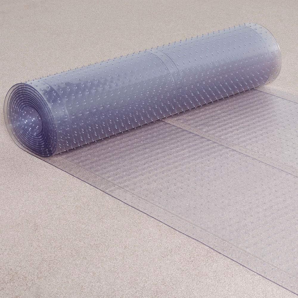 ES Robbins 184016 Vinyl Ribbed Carpet Runner, 36" x 20', Clear