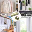 Supforce Closet Rods for Hanging Clothes, 17 to 99 Inches Stepless Adjustable Metal Closet Rod, 1.3 Inches Heavy Duty Clothes Hanging Rod for Closet Wardrobes Laundry RV, Verdant Gold