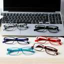 NORPERWIS Reading Glasses 6 Pairs Quality Readers Spring Hinge Glasses for Reading for Men and Women (6 Pack Mix Color -3, 1.00)