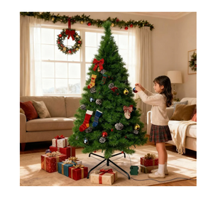 Amzxart 4FT Christmas Tree,Artificial Christmas Tree with 70 Dual-Colored LED Battery Operated Christmas Light,227 PVC Branche,Foldable Base, Xmas Ball and Red Berry Xmas Tree for Indoor Outdoor Decor