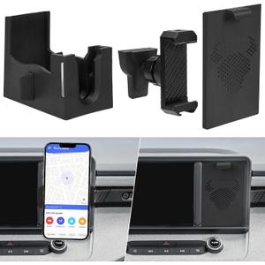 JOYTUTUS Cubby Phone Mount Cubby Storage Compatible with Ford Maverick 2024 2023 2022 Truck Dash Cubby Insert Phone Holder & Storage Box Kit