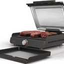 Ninja Griddle and Indoor Grill, 14, Electric Grill, For Steak, Burgers, Salmon, Veggies, and More, Pancake Griddle, Nonstick, Dishwasher Safe, 500F, Even Cooking, Silver, GR101