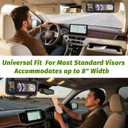 CD Visor Holder for Car, Large Capacity CD & DVD Visor Case, Vehicle Visor Storage Organizer with 12 Disc Sleeves, 1 Mesh Pocket 1 Pen Holder and & Elastic Band (Black)