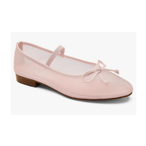 MUCCCUTE Women's Raffia Ballet Bow Flats Shoes Round Toe Slip-on Comfortable Mary Jane Mesh Flats, Size 9, Nude