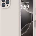 LOVE 3000 Designed for iPhone 16 Pro Case, Premium Silicone with [Soft Anti-Scratch Microfiber Lining] Shockproof Protective Phone Case for Men Women Girls 6.3", Stone