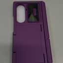 Vizvera for Samsung Galaxy Z Fold 7 Case RFID Wallet with Cards Holder[Kickstand][Camera Cover] Shockproof Silicone Protective Phone Case for Z Fold 7 2025-Purple