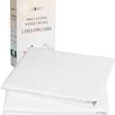 California Design Den King Size Pillowcases - 100% Cotton, Set of 2 Soft Sateen Weave Cases, Fits King Size Pillows - Bright White